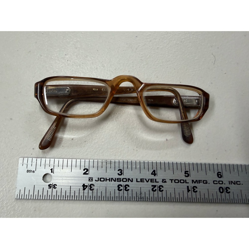 Safilo Elasta 592 Vintage Eyeglasses Frames Brown Tortoise Rectangular Italy 150